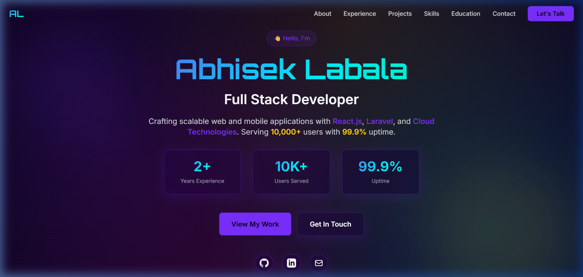 Abhisek Labala — Full Stack Engineering Portfolio